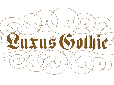 Luxus Gothic blackletter flourishes font gothic lettering luxury product tool typeface