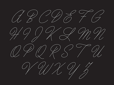 Ballpoint Uppercase Alphabet