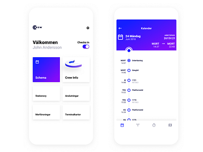 UI Daily - Crew app clean crew daily ui