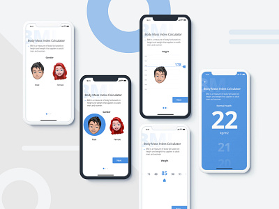 BMI Calculator bmi calculator concept ios iphone x minimal ui ux