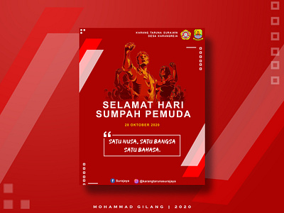 Pamflet banner content design graphic design pamphlet sumpah pemuda
