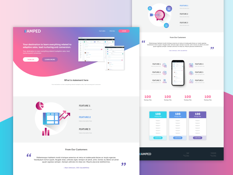 #004 Daily UI Landing Page by Meg Graf on Dribbble