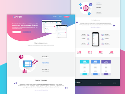 #004 Daily UI Landing Page experience design gradient landing page