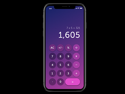 Daily UI #004 Calculator adobe illustrator