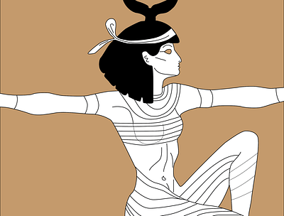 The Goddess Isis design illustration vector