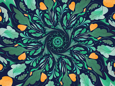 circular floral pattern floral kaleidoscope leaves pattern radial symmetry