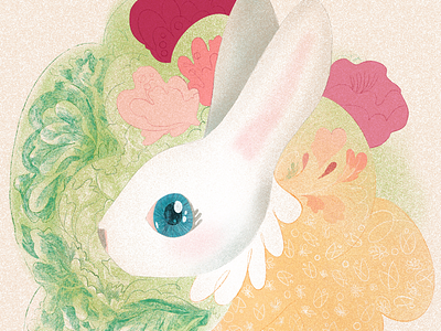 Happy Easter bunny easter lettuce rabbit spring