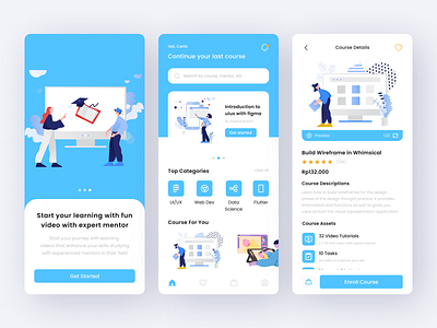 Online Course Mobile App ui