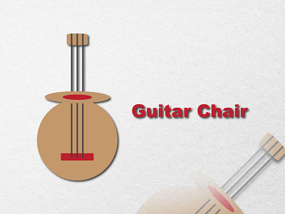 Illustration logo abstract Guitar Chair