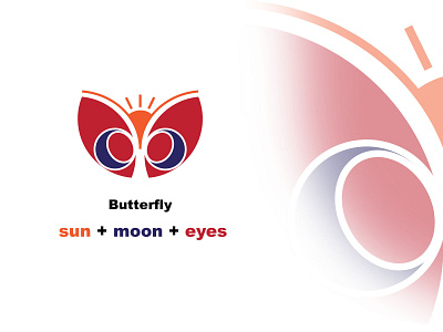 living creature vision illustration in the form of a butterfly abstract animation butterfly creaturevision eye illustration moon sun vector