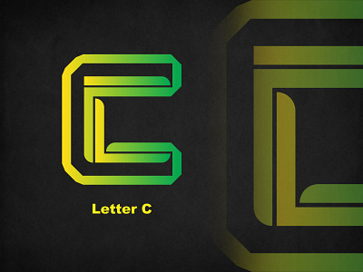 Logo Letter C yellow green 3d abstract animation branding c design graphic design green illustration letter lettering logo motion graphics ui vector yellow