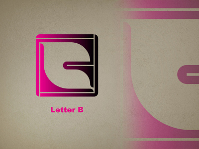 Logo Letter B purple black