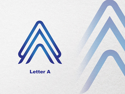 Logo Letter A purple Blue