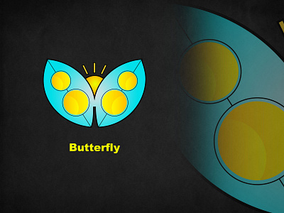 Butterfly illustration logo