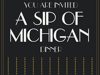 Sip of Michigan event program design dinner menu flyer graphic design layout print typography