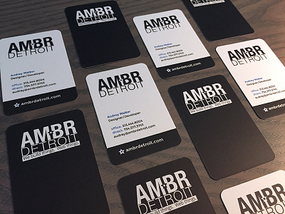 AMBR Detroit Business Cards business cards graphic design print