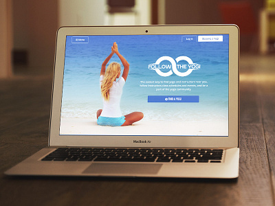 Follow The Yogi Home Page home page ui web app web design website yoga