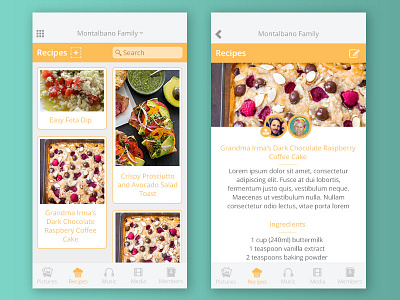 Mobile App Concept app concept cooking design layout mobile recipe ui