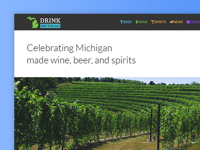 Drink Michigan Redesign design home page layout michigan