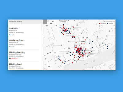 Rocket Fiber Service Map availability design interactive interface map ui ux website