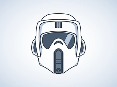 Scout Trooper illustration simple simple design star wars stormtrooper vector vector illustration