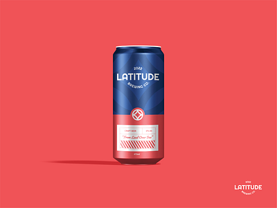 Latitude Brewing CO. Beer Can american beer branding design icon industrial label logo overlay packaging tall can typography unique vector