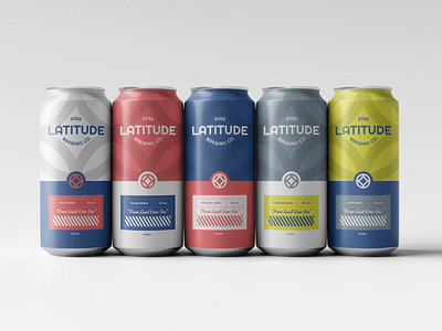 Latitude Brewing CO. New Cans american beer branding can design graphic design home brewed icon illustration logo modern packaging simple typography vector vintage