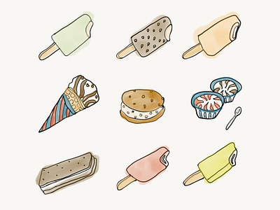 Sweet Treats dessert ice cream illustration sweets