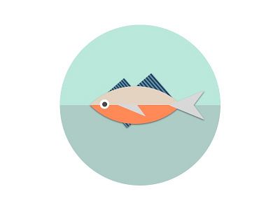 Orange Fish digital design fish illustrations