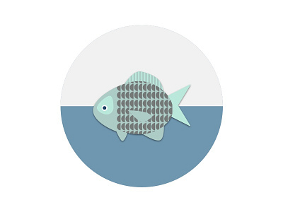 Blue Fish digital design fish illustration