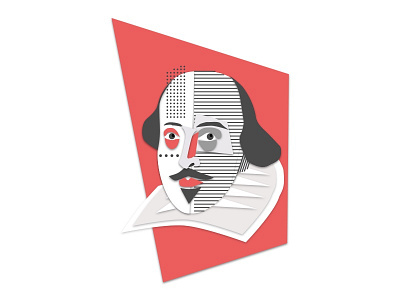 Shakespeare illustration material design shakespeare
