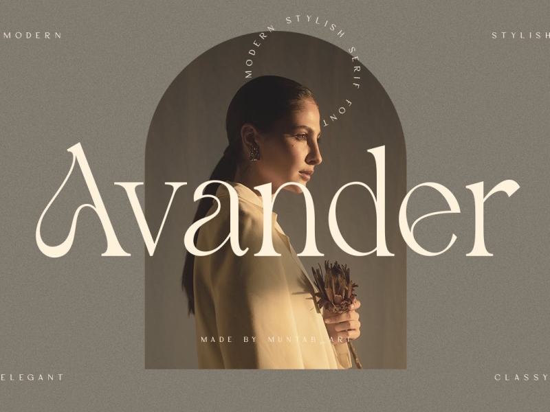 Avander | Modern Stylish Font app branding cute design display font icon illustration logo typeface typography ui vector