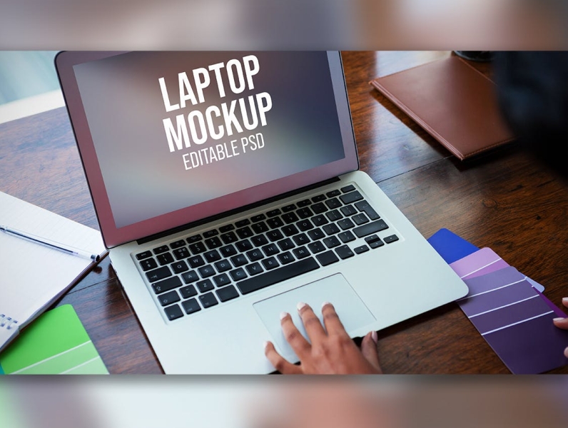 Laptop Mockup app branding cute design font icon illustration laptop laptop mockup logo mockup ui vector