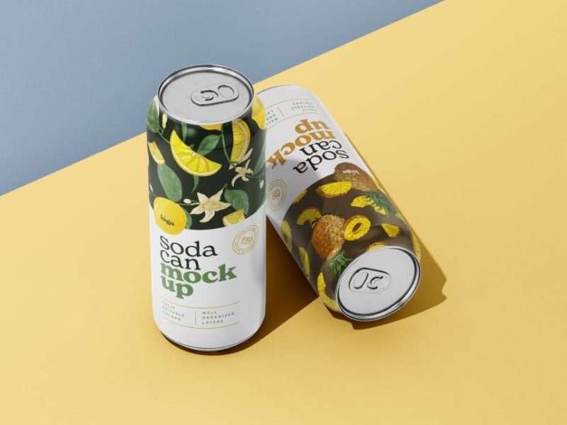 Soda Can Mockup app branding can cute design font icon illustration logo mockup packaging soda can ui vector