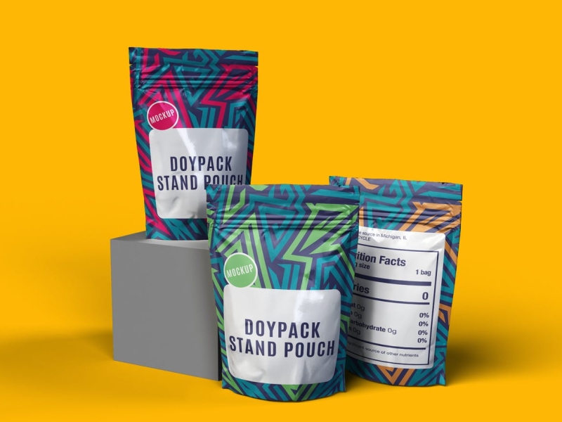 Free Doypack Packaging Mockup