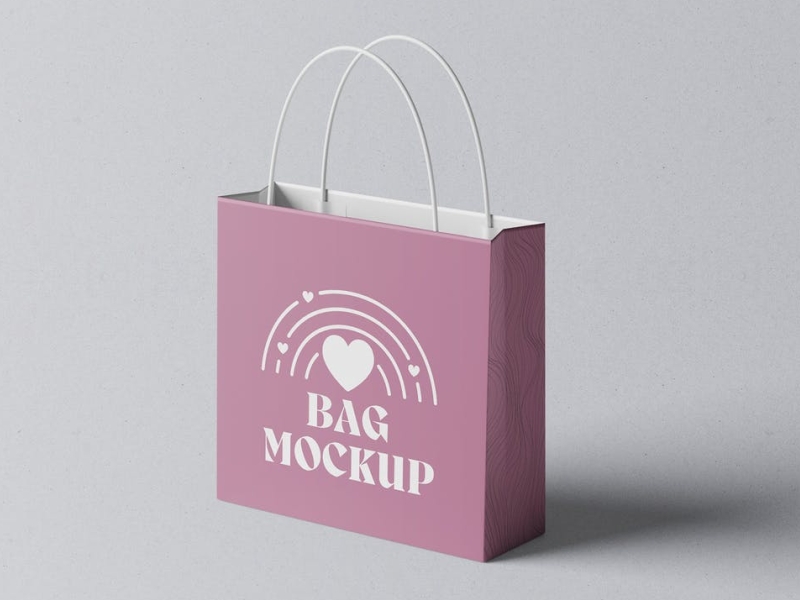 Paper Bag Mockup app bag mockup branding cute design icon illustration logo mockup packaging packaging design paper bag ui ux vector