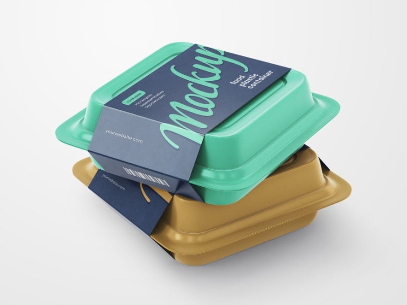 Food Container Mockup app box branding container cute design food box icon illustration logo mockup packaging packaging design ui ux vector