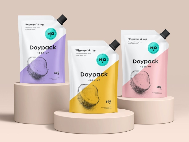 Doypack Mockup app branding cute design doypack icon illustration logo mockup packaging packaging design ui ux vector