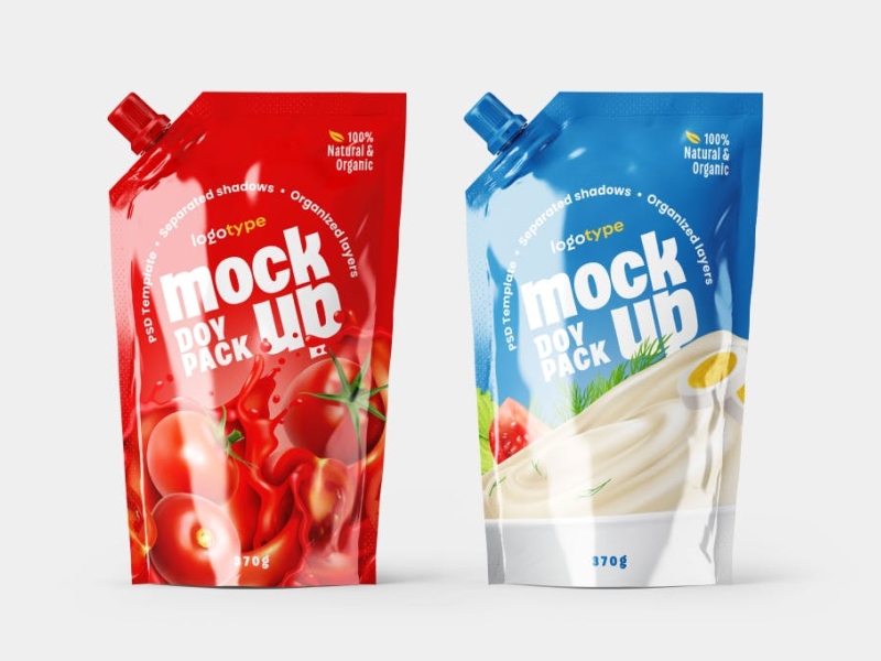 Doypack Packaging Mockup