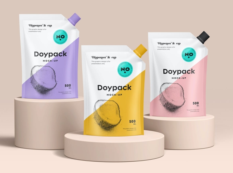 Doypack Mock-up app branding cute design doypack icon illustration logo mockup packaging packaging design ui ux vector