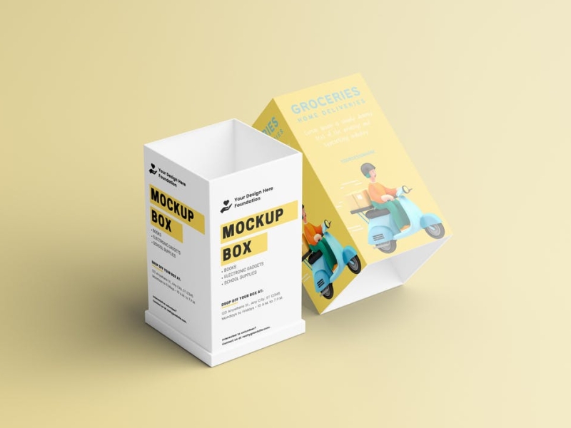 Product Box Mockup app box box mockup branding cute design icon illustration logo mockup packaging packaging design product box ui ux vector