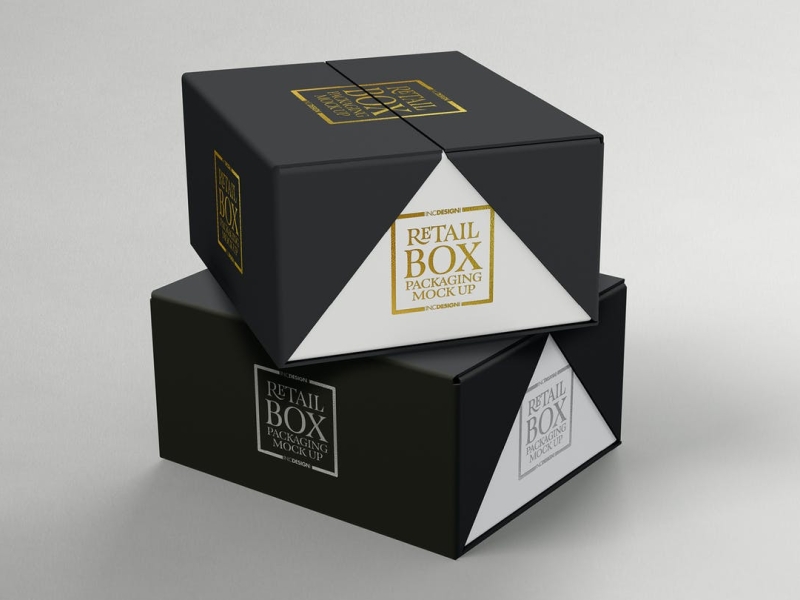 Retail Box Mock-up app box branding cute design gift box icon illustration logo mockup packaging packaging design retail box ui ux vector