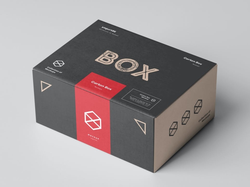 Carton Box Mockup app box branding carton cute design icon illustration logo mockup packaging packaging design ui ux vector