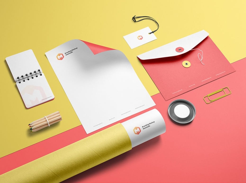 Branding - Essentials Mockup app brand branding business card cute design icon illustration letterhead logo mockup stationery ui ux vector