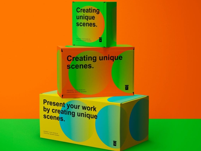 Paper Box Mockup app box branding cute design icon illustration logo mockup packaging packaging design ui ux vector