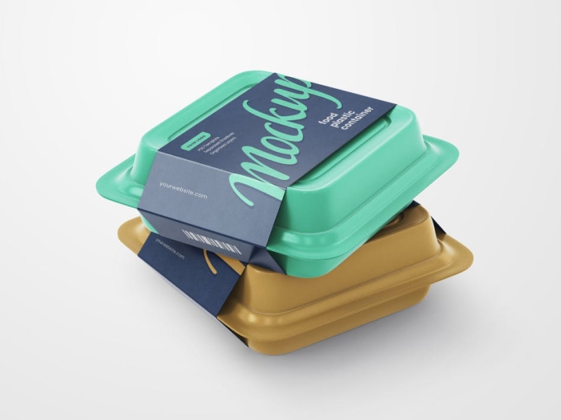 Plastic Food Container Mock-up app branding container cute design food container icon illustration logo mockup packaging packaging design plastic ui ux vector