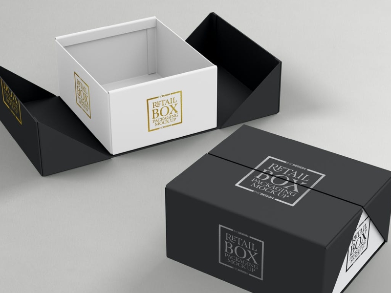 Retail-Box Packaging Mockups app box branding cute design icon illustration logo mockup packaging packaging design retail box ui ux vector