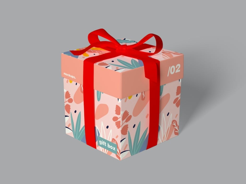 Gift Box Mock-up app box branding cute design gift gift box icon illustration logo mockup packaging packaging design ui ux vector