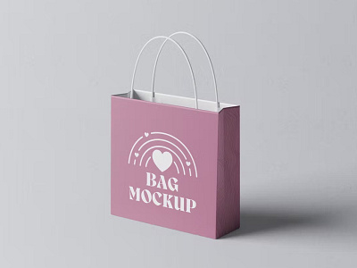 Paper Bag Mockup bag branding cute design illustration logo mockup packaging packaging design paper paper bag