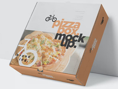 Pizza Box Mockup box branding cute design illustration logo mockup packaging packaging design pizza product ux